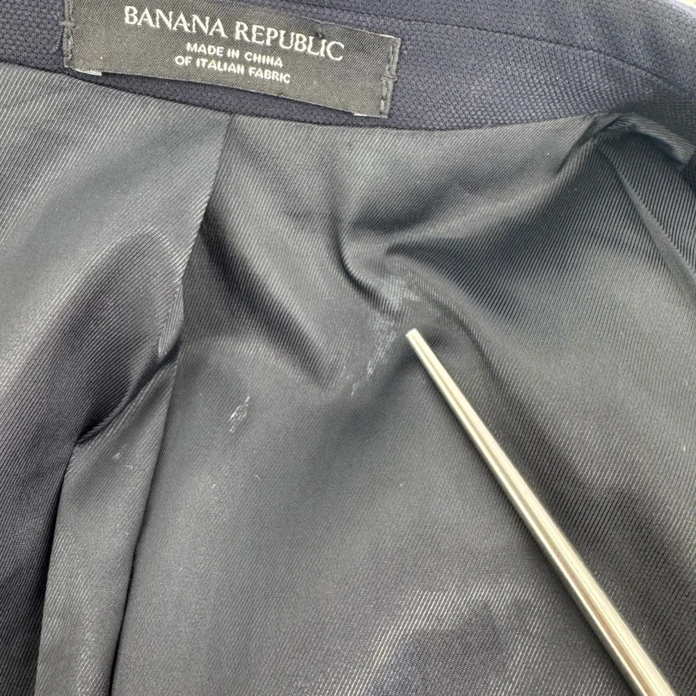 Banana Republic Reda Flexo Blazer Mens 40R Navy Blue Tailored Slim Fit Italian